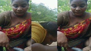Telugu Paid Aunty Blowjob – Riding in Outdoor Sex
