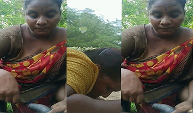 Telugu Paid Aunty Blowjob – Riding in Outdoor Sex